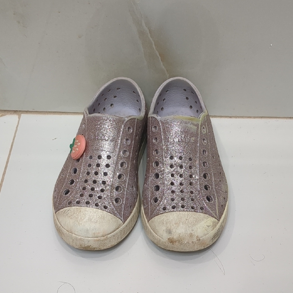 Kids Glitter Slip-On Shoes Without Jibit